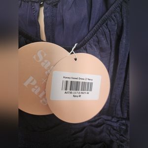 Sage and Paige Navy Dress , Size M , NEW with tags.